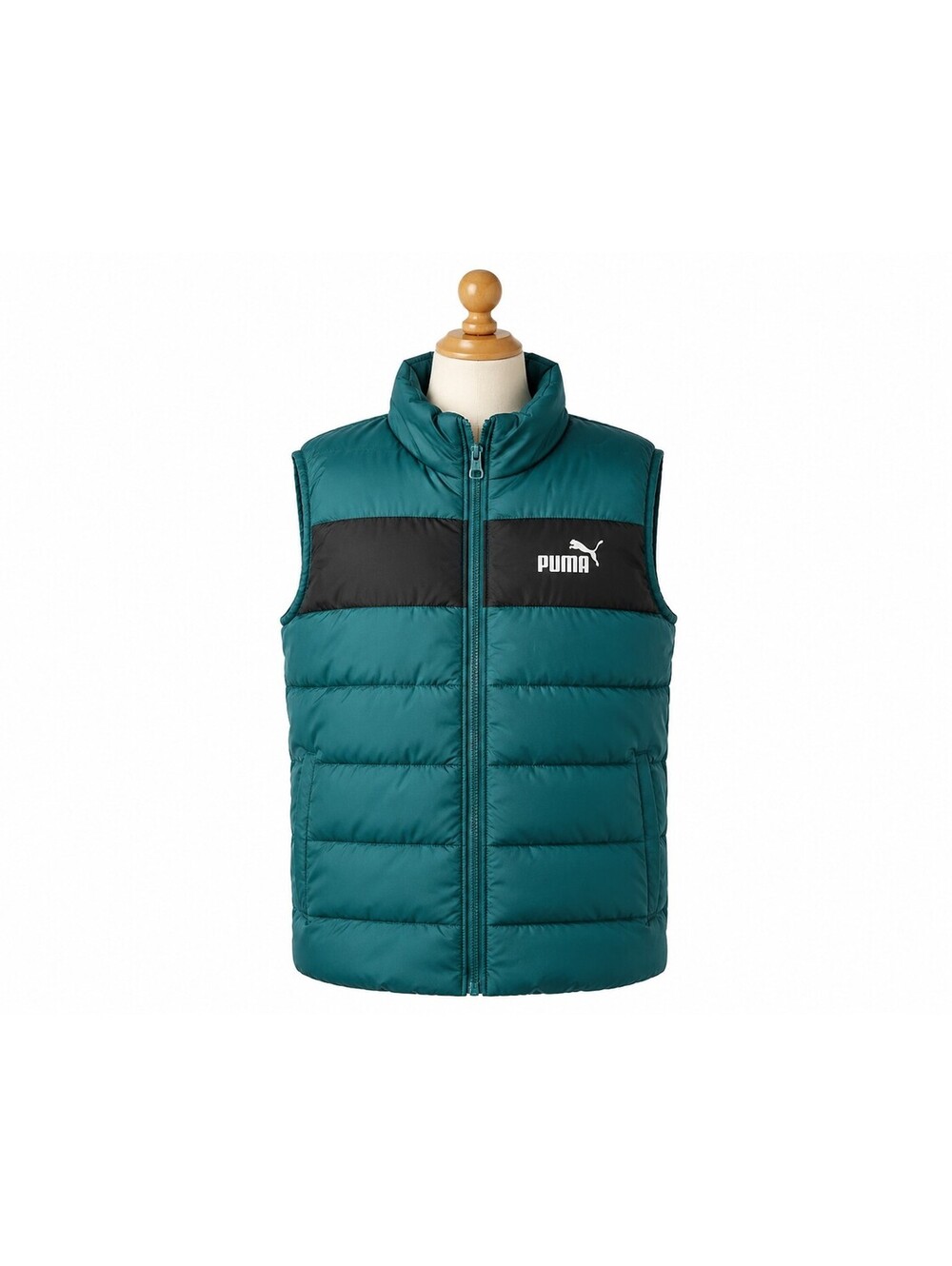 Puma Boy's Size Small Teal and Black Puffer Vest